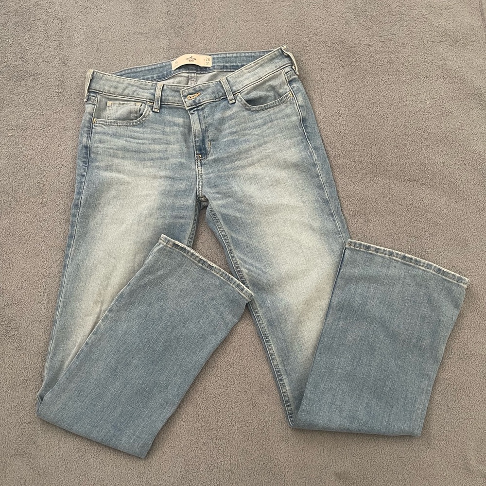 Hollister Women's Boot Cut Jeans - Light Blue